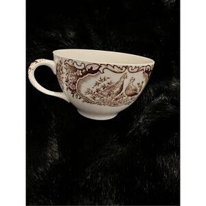 Windsor Ware Flying Turkeys Cups & Saucers Wild Turkeys Johnson Bros!